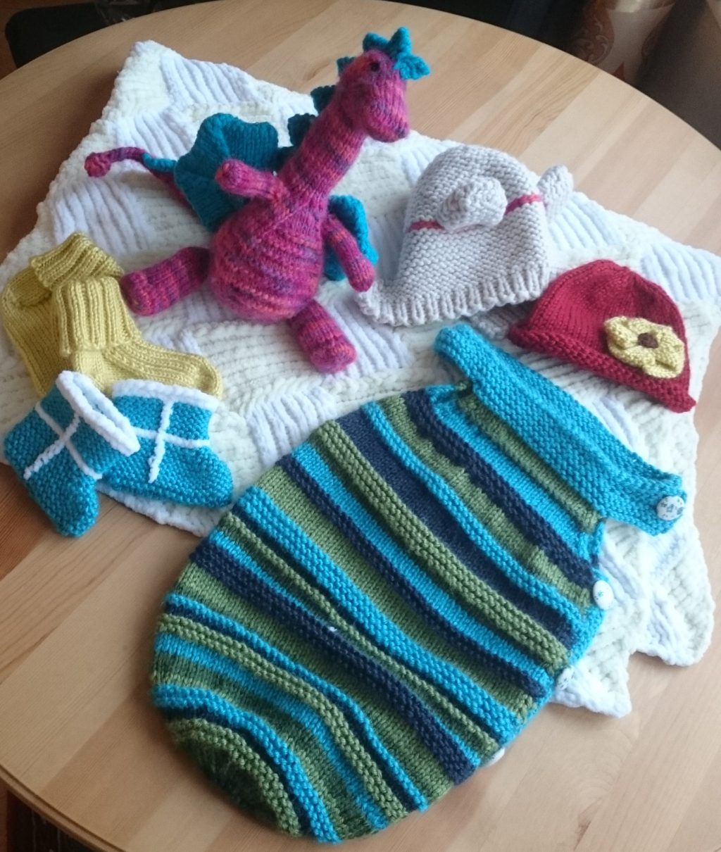 Some prepare for their little one by creating extravagant nurseries. I knit.